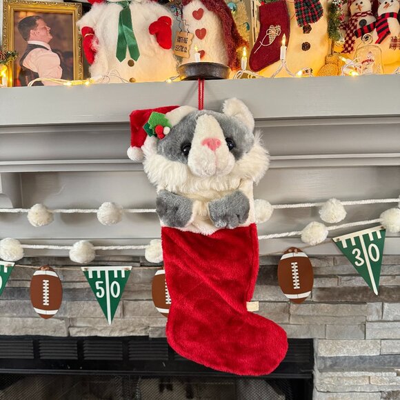 Other - Vintage 3D Kitten Christmas Stocking